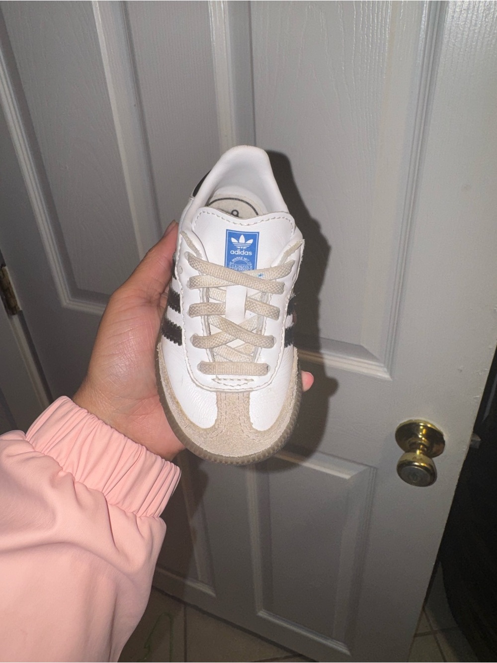 adidas Kids White & Beige Retro Trainer